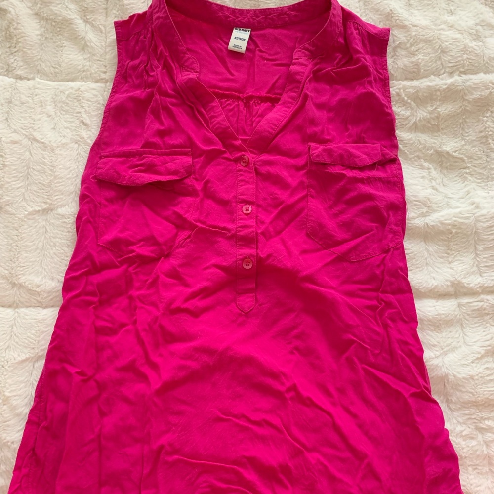 Hot Pink Sleeveless Top